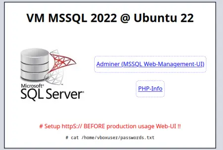 VM Ubuntu 22 + MS SQL Server